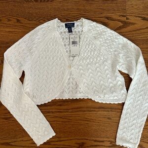 Ralph Lauren sweater size large 12-14 girls white
